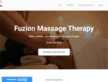 Tablet Screenshot of fuzionmassage.com